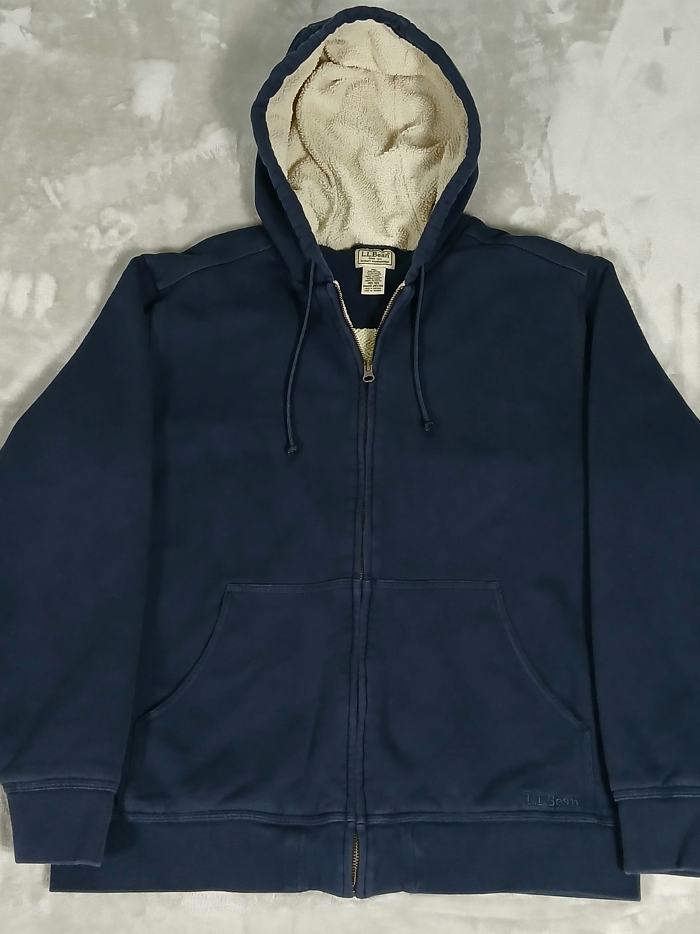 L.L. Bean Katahdin Iron Works Hoodie M Men's Full Zip Sherpa Fleece Lined